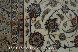 Color run on Persian rug