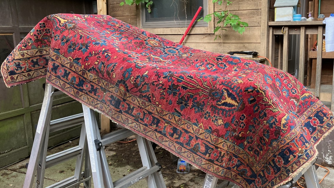 Antique Persian oriental rug