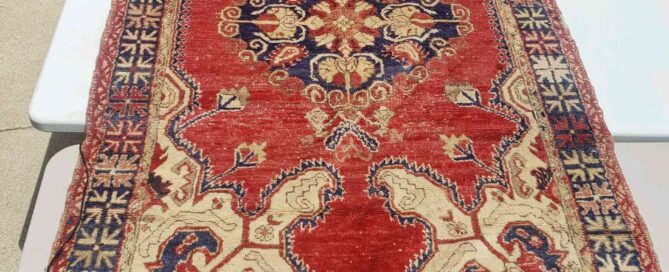 Antique Persian rug clean from cat urine odor
