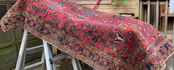 Cleaning rug in home