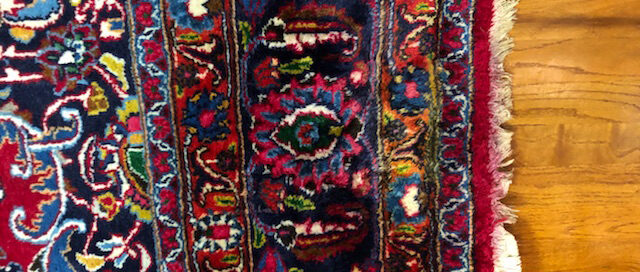 Color run Wool Oriental rug