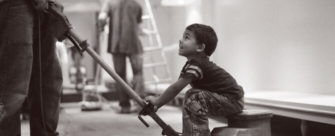 A scrubber machine designed to clean a restaurant floor