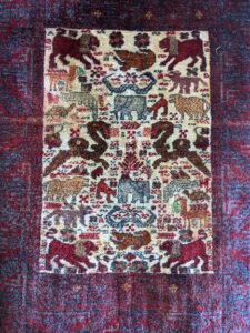 Antique Oriental Rug Handmade cleaned Naturally by PetPeePee Worldwide Service using Dead Sea Minerals